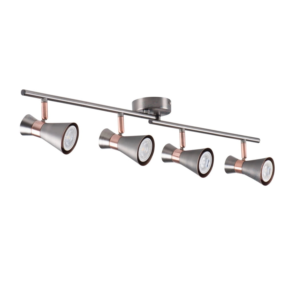 Kanlux Mileno barra plafoniera 4xGU10 argento/rame
