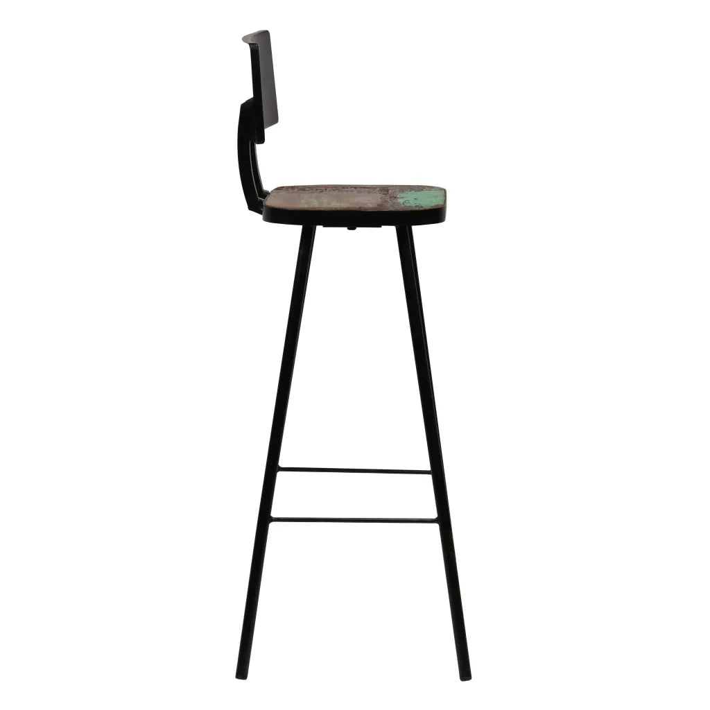 Sedie da Bar 4 pz Legno Massello di Recupero 245393
