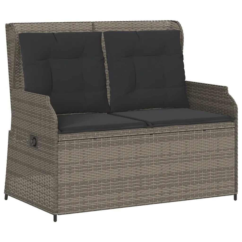 Set Divani da Giardino 3 pz con Cuscini in Polyrattan Grigio 3262742