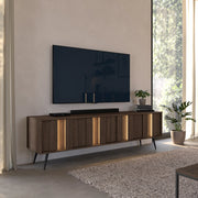 Kafami, Mobile Porta tv un Ripiano, 183x40x54h cm Marrone Noce