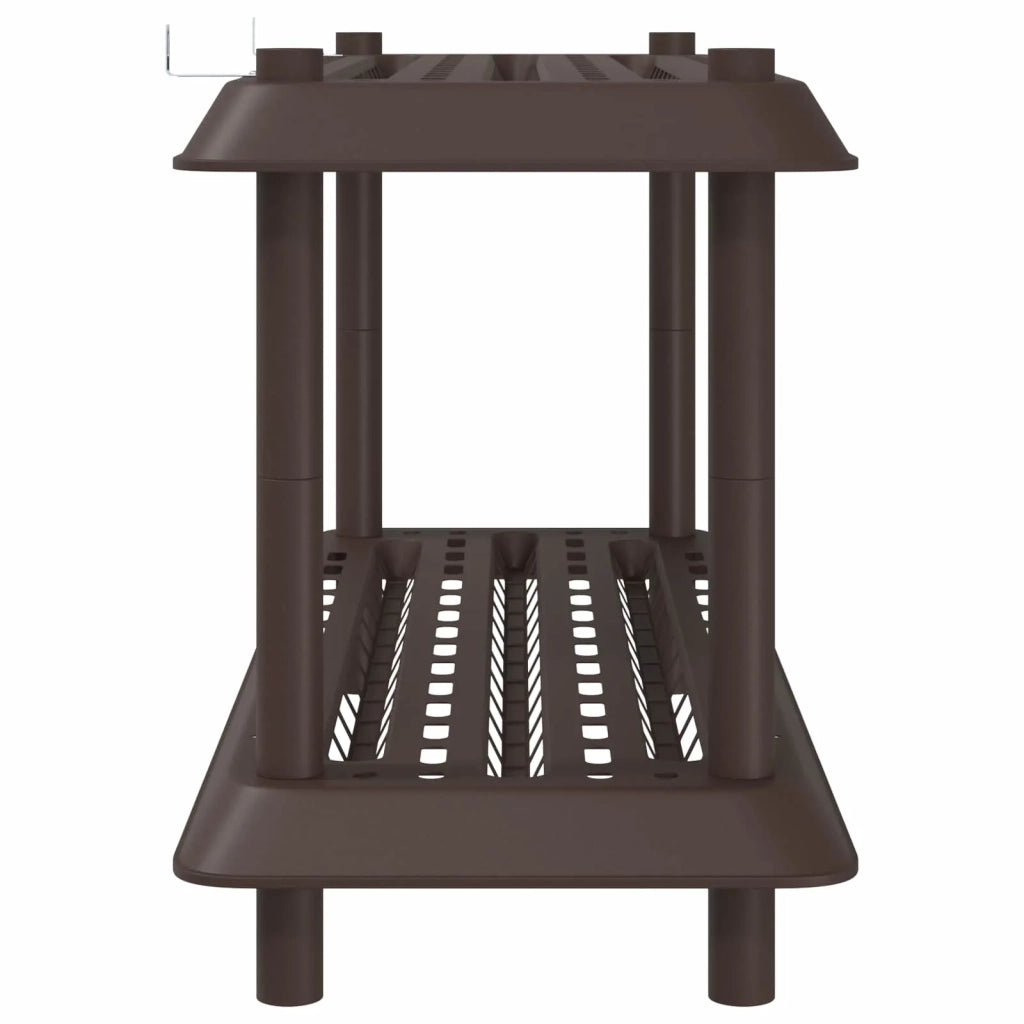 Unità di scaffalatura 2 livelli 100 x 40 x 55,5 cm PP Marrone 8011741