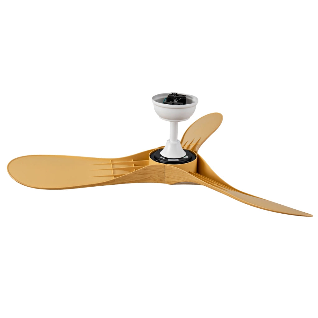 Ventilatore da soffitto da 42 pollici senza luce; ABS bianco e naturale