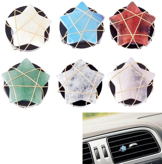 Ventilatore di Auto - 6 Pezzi Clip per Ventilatore - Accessori Decorativi - Disegno Carino - Per Uomo/Donna - Profumo Fresco - Porta Profumo per Auto