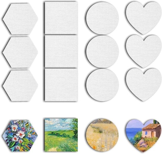 Set di 12 piccole tovaglie magnetiche per acrilico e olio