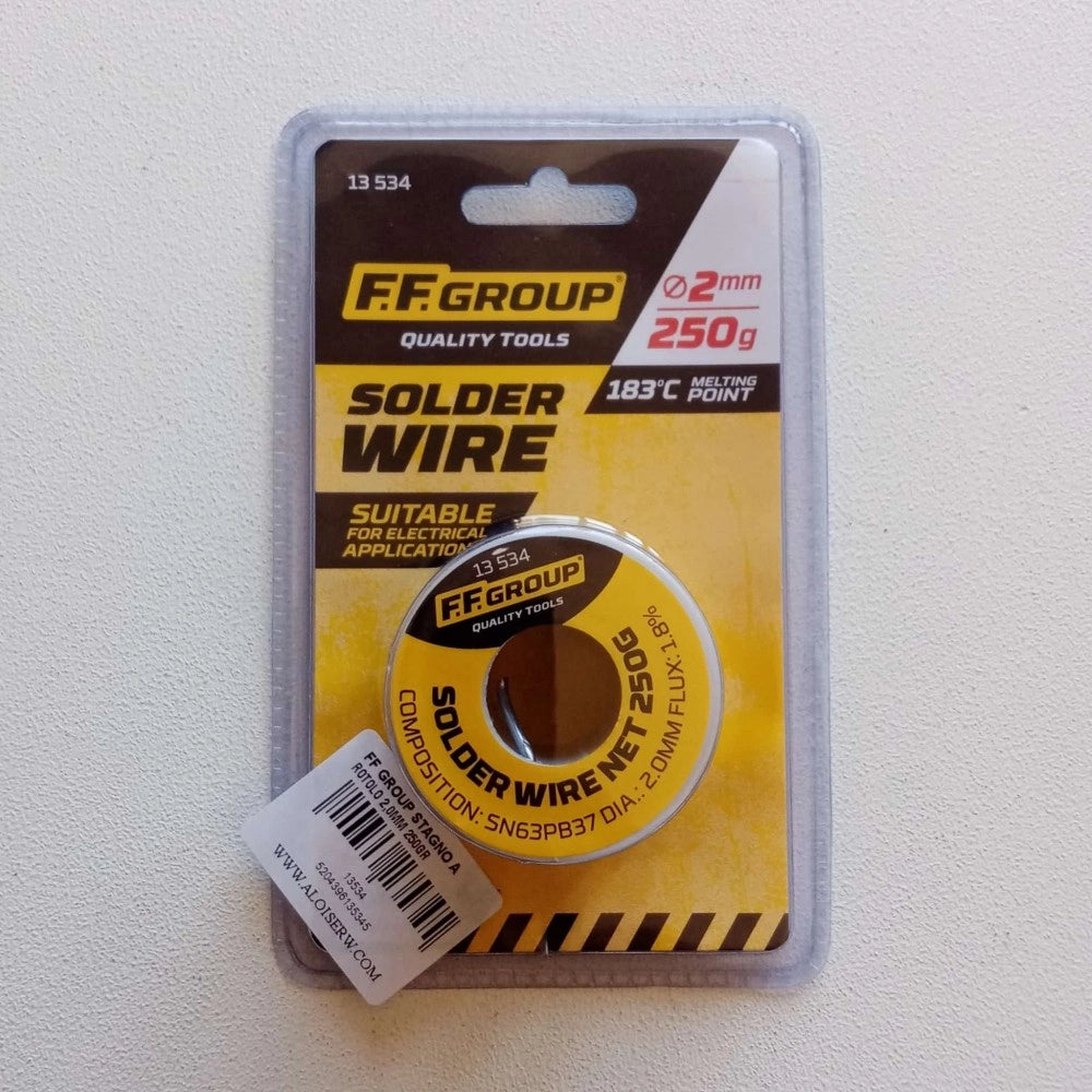 Ff group 2,0mm rocchetto da 250gr filo di stagno per saldare