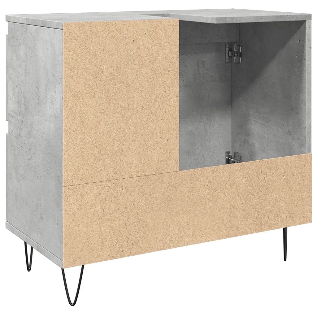 vidaXL Armadietto da Bagno Grigio Cemento 65x33x60cm in Truciolato