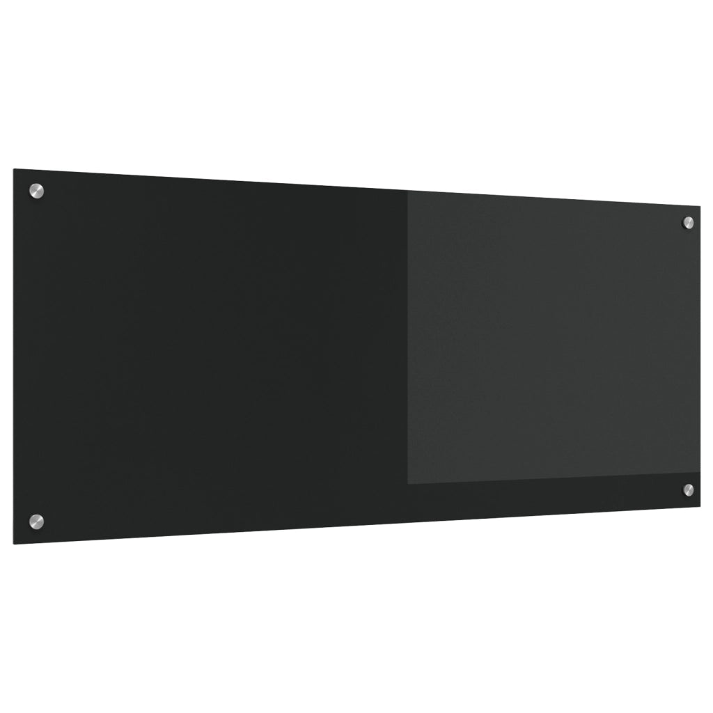 Retro cucina Nera 120x50x0.6 cm Vetro temperato