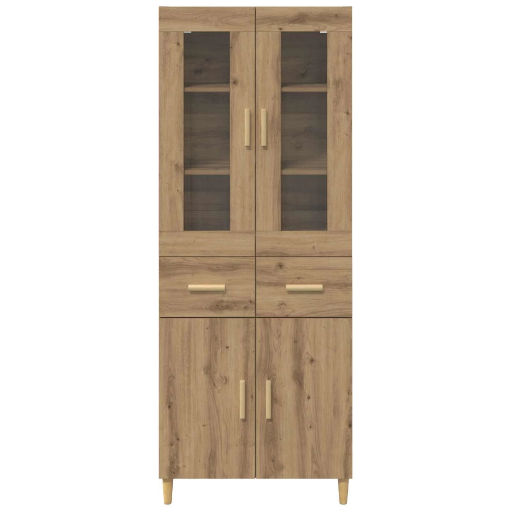 Credenza con Cassetto-Buffet-Armadio da cucina Rovere artigianale 69,5 x 34 x 180 cm 775658