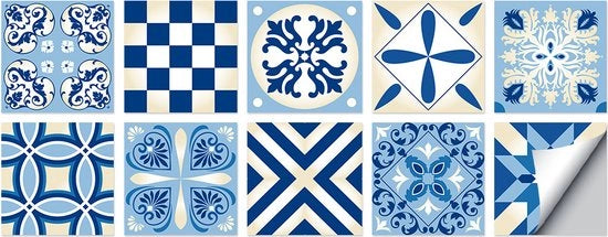 Set da parati autoadesivo per parete da 10 pezzi, 10 x 10 cm, decorazione per parete autoadesiva acqua resistente in PVC, adatta per soggiorno, cucina, bagno