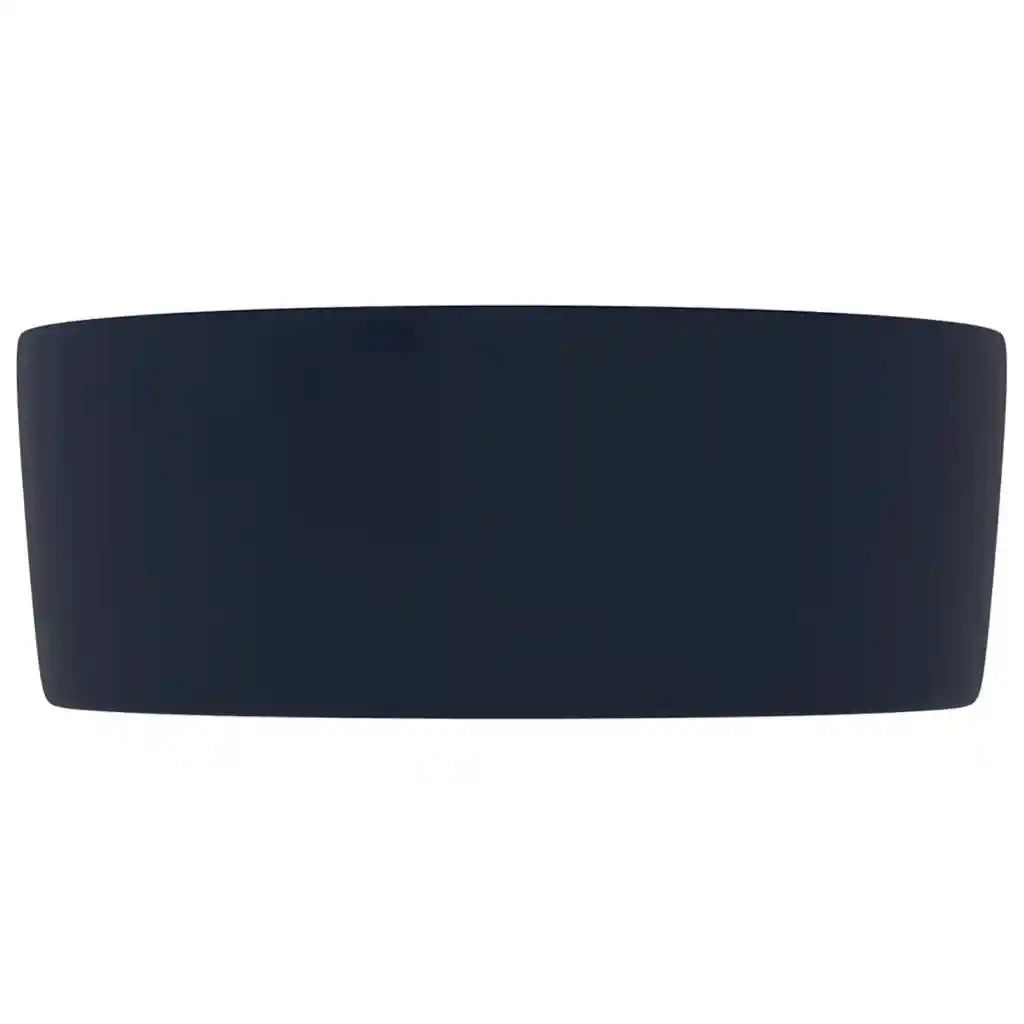 Lavandino Lusso Rotondo Blu Scuro Opaco 40x15 cm in Ceramica 147012