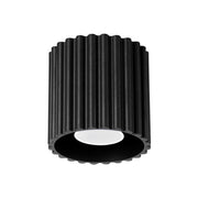Spot soffitto rigato tondo nero 10cm GU10 VISTAO PureLume