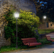 Lampada solare LED da esterno con 6 LED e luce a fiamma
