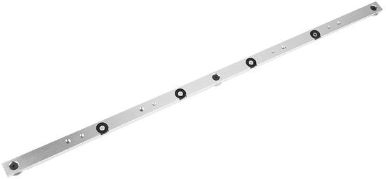 Misuratore di distanza 650 mm - Alluminio leggero - Guida regolabile - Fori a vite universali - Utilizzo professionale - Lunga durata - Guida per sega