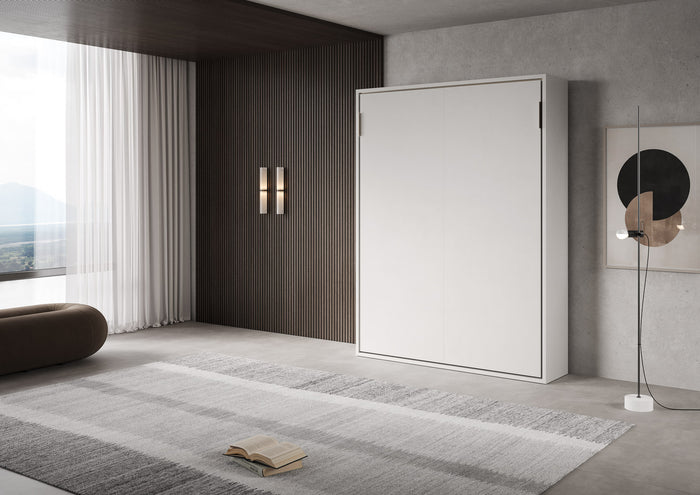 Letto Matrimoniale Francese A Scomparsa 140 Versia Bianco