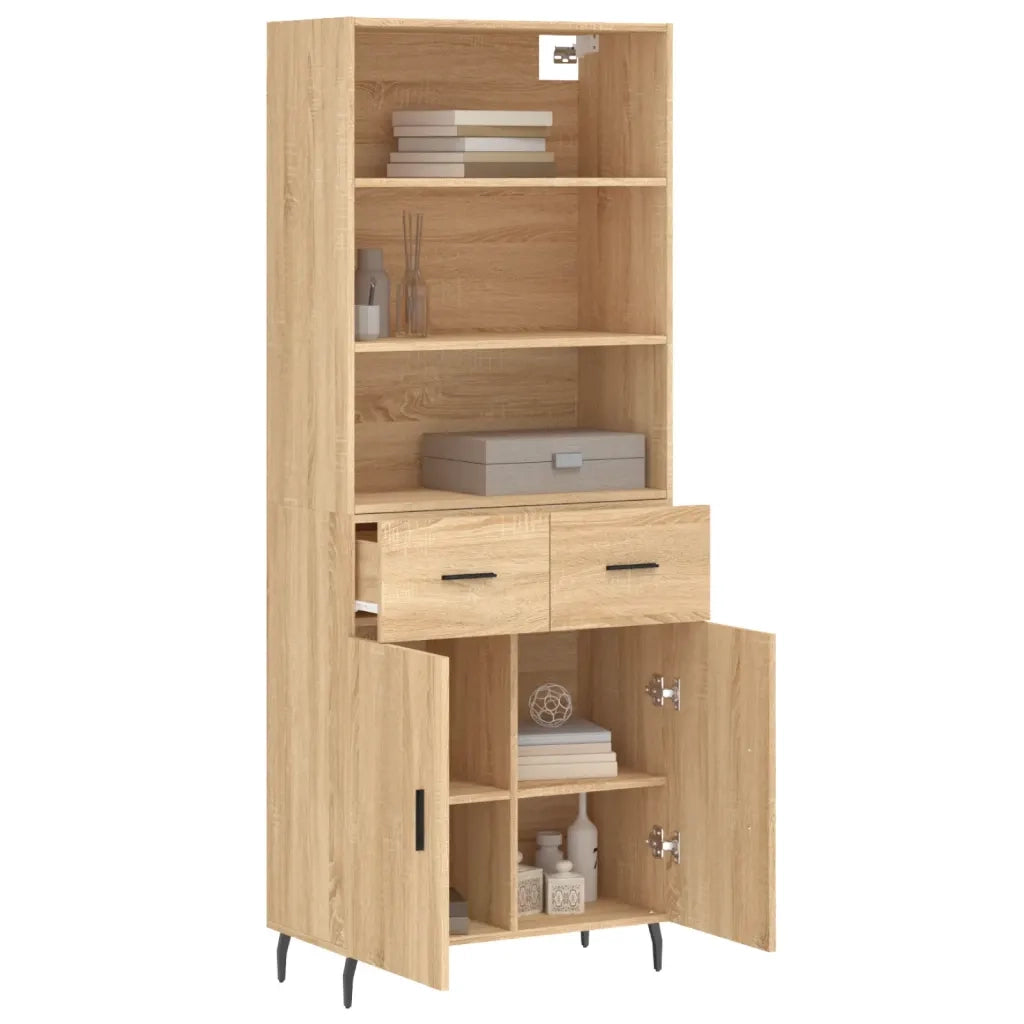vidaXL Credenza Rovere Sonoma 69,5x34x180 cm in Legno Multistrato