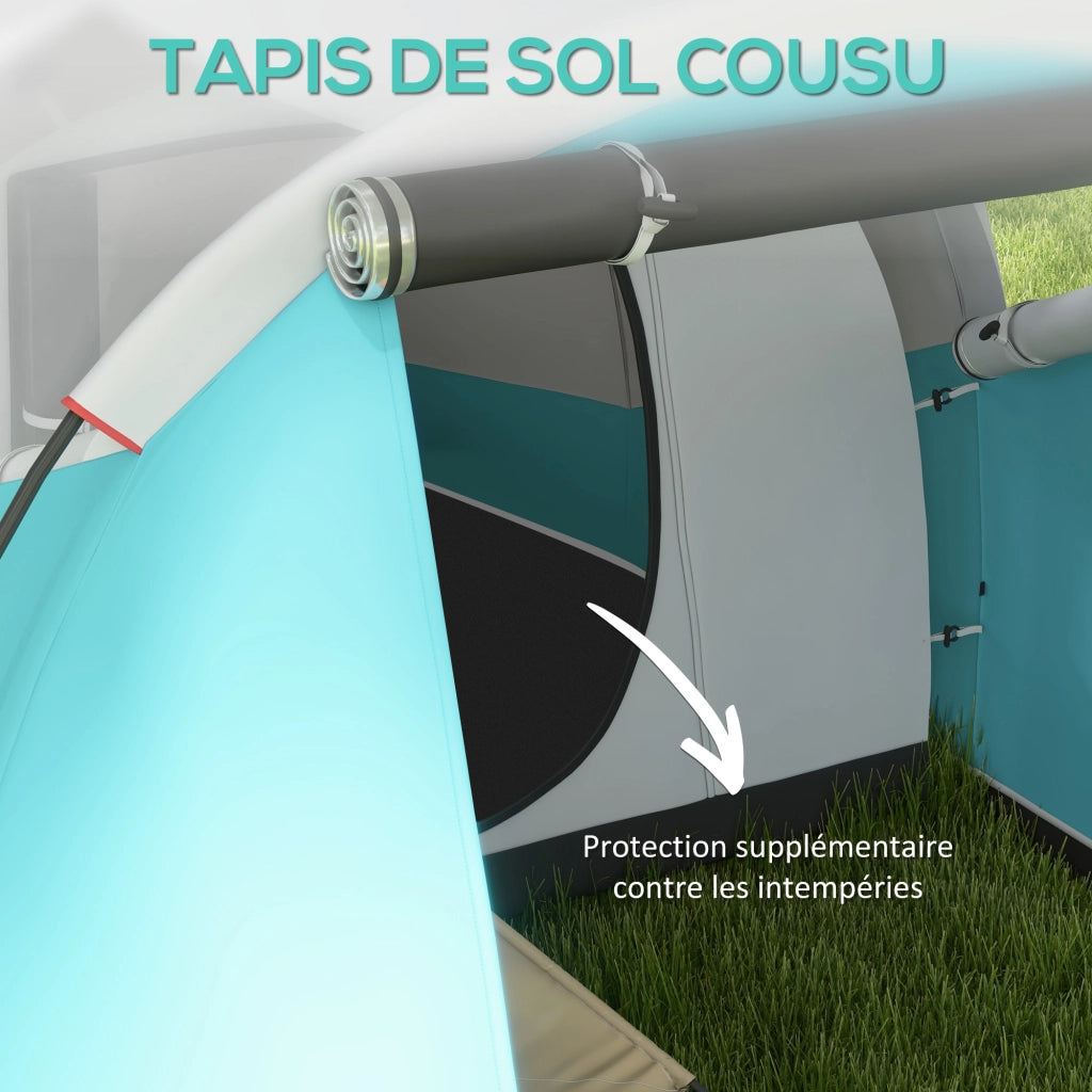 Tenda da campeggio 3 persone ¨C zephmum ¨C blu 460x260x190 cm