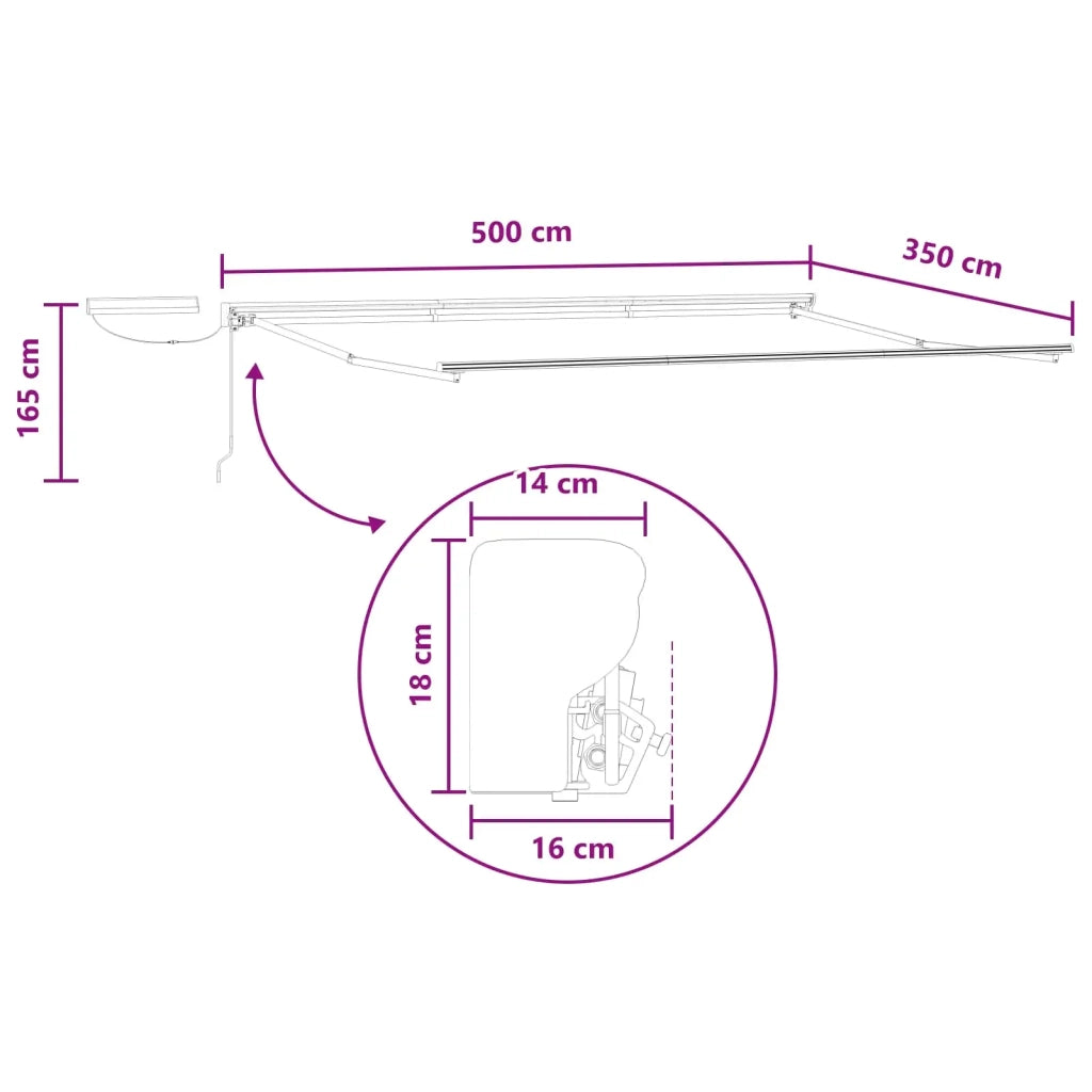 Tettuccio Elettrico Retrattile Grigio chiaro e bianco 5 × 3,5 m 3426465