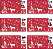 Tavoli di servizio per tavola placemats borden sotto piatti Natale