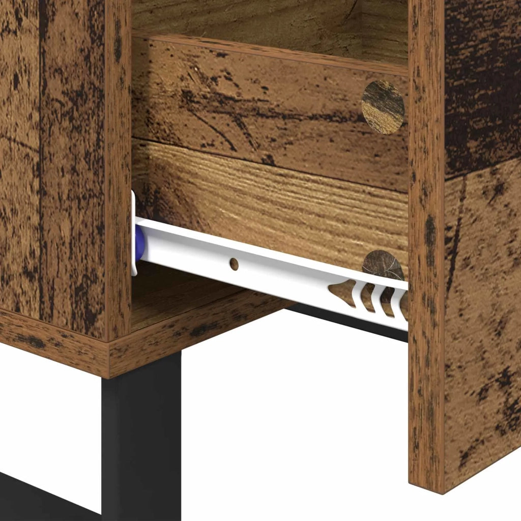 Armadio da Notte con cassetto Legno vecchio 40 x 40 x 66 cm