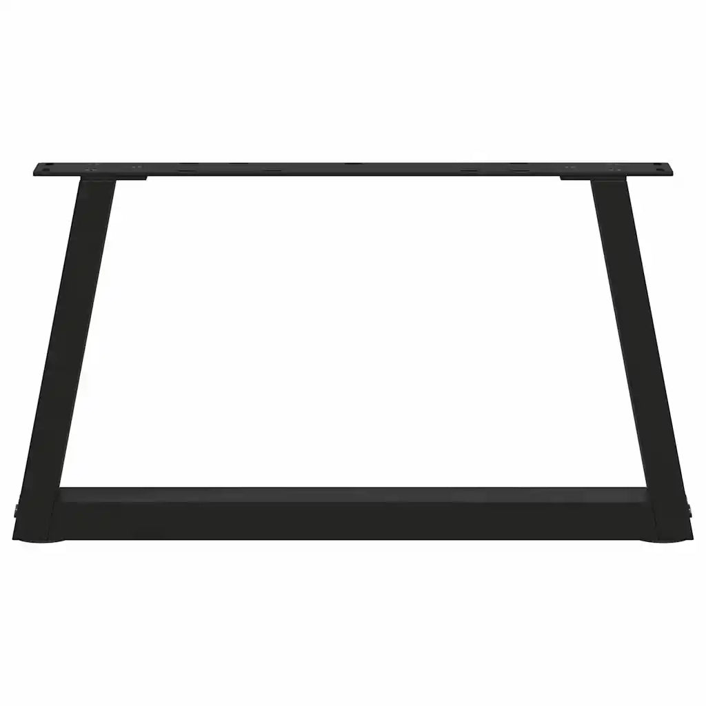 Gambe per Tavolino da Caffè a Forma di V 2 pz Nere 70x(30-31,3) cm Acciaio 4012536