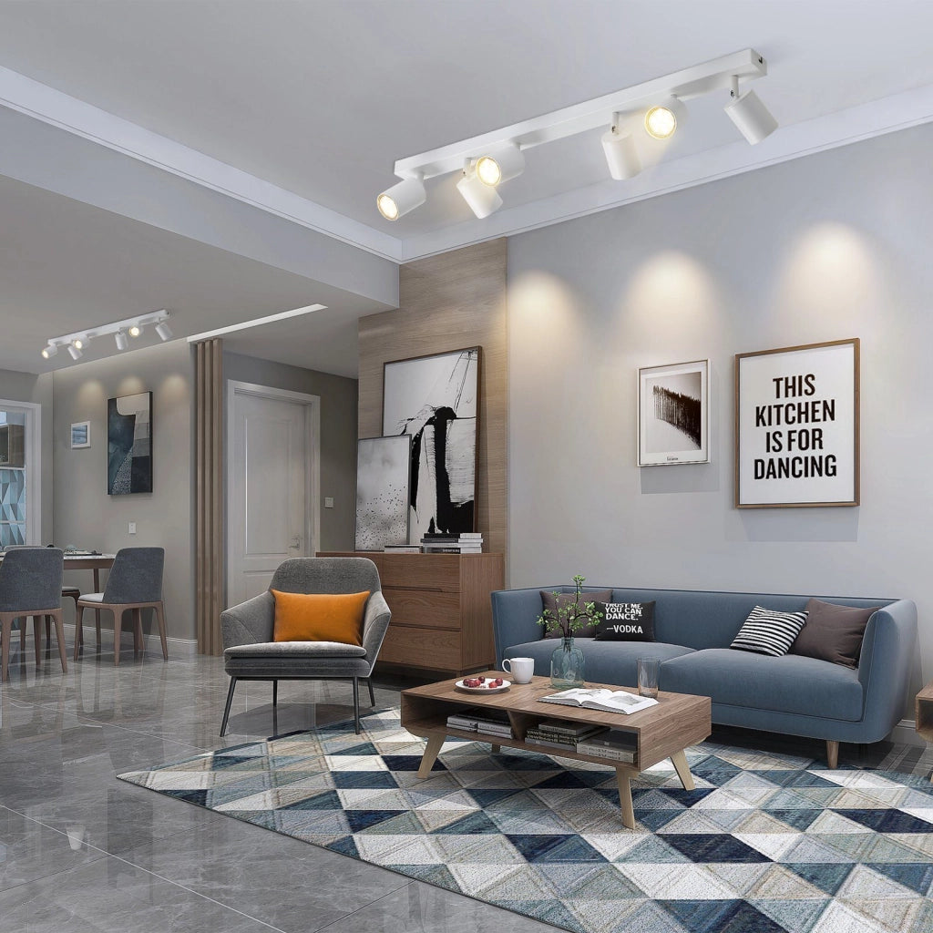 ZMH Faretto da soffitto bianchi retrò GU10 girevoli 350° per camera letto