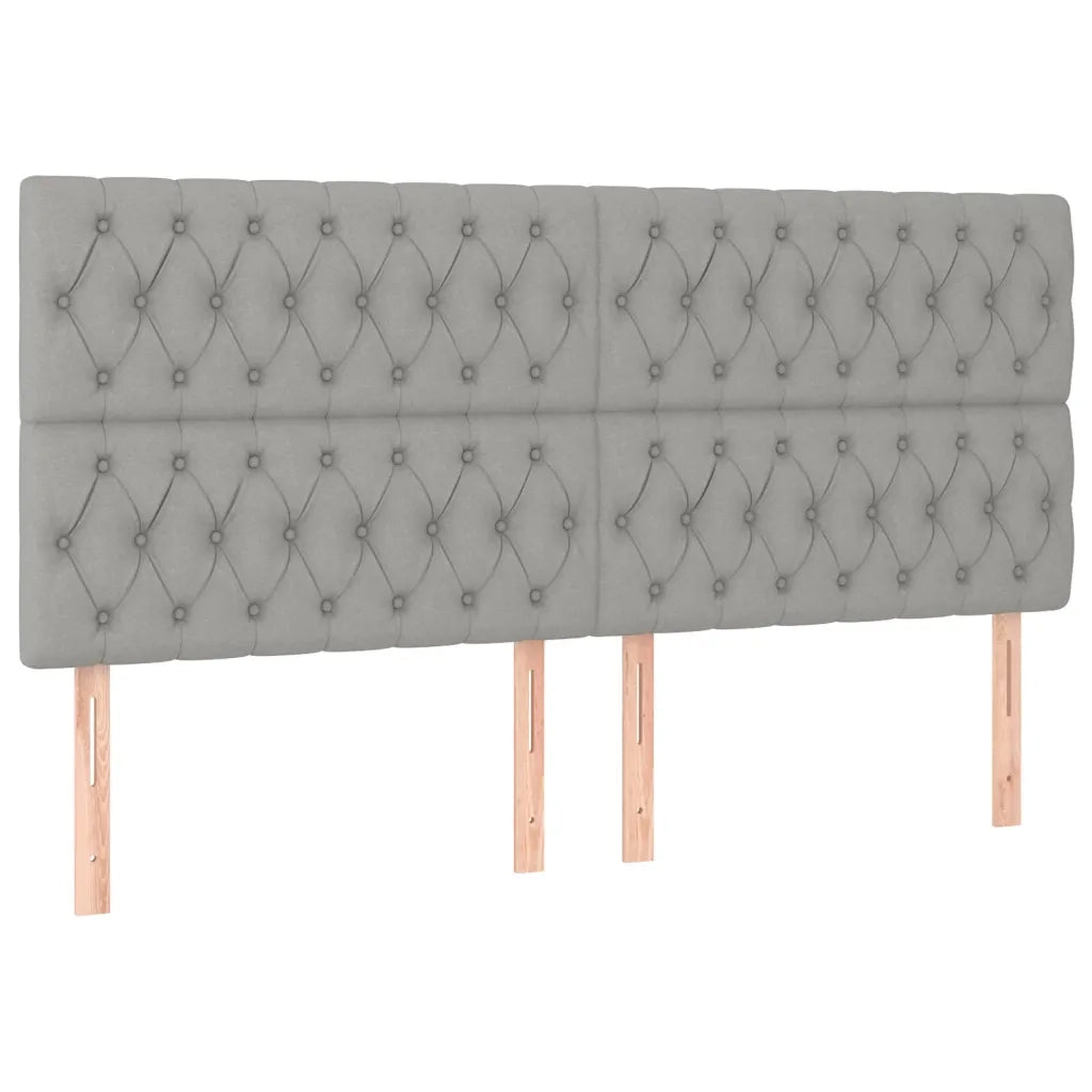 Letto a Molle Materasso e LED Grigio Chiaro 180x200 cm Tessuto 3135693