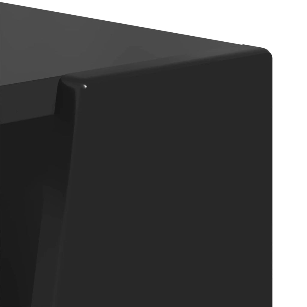 Mensola laterale Nero 33 x 32 x 100,5 cm Legno multistrato 892418