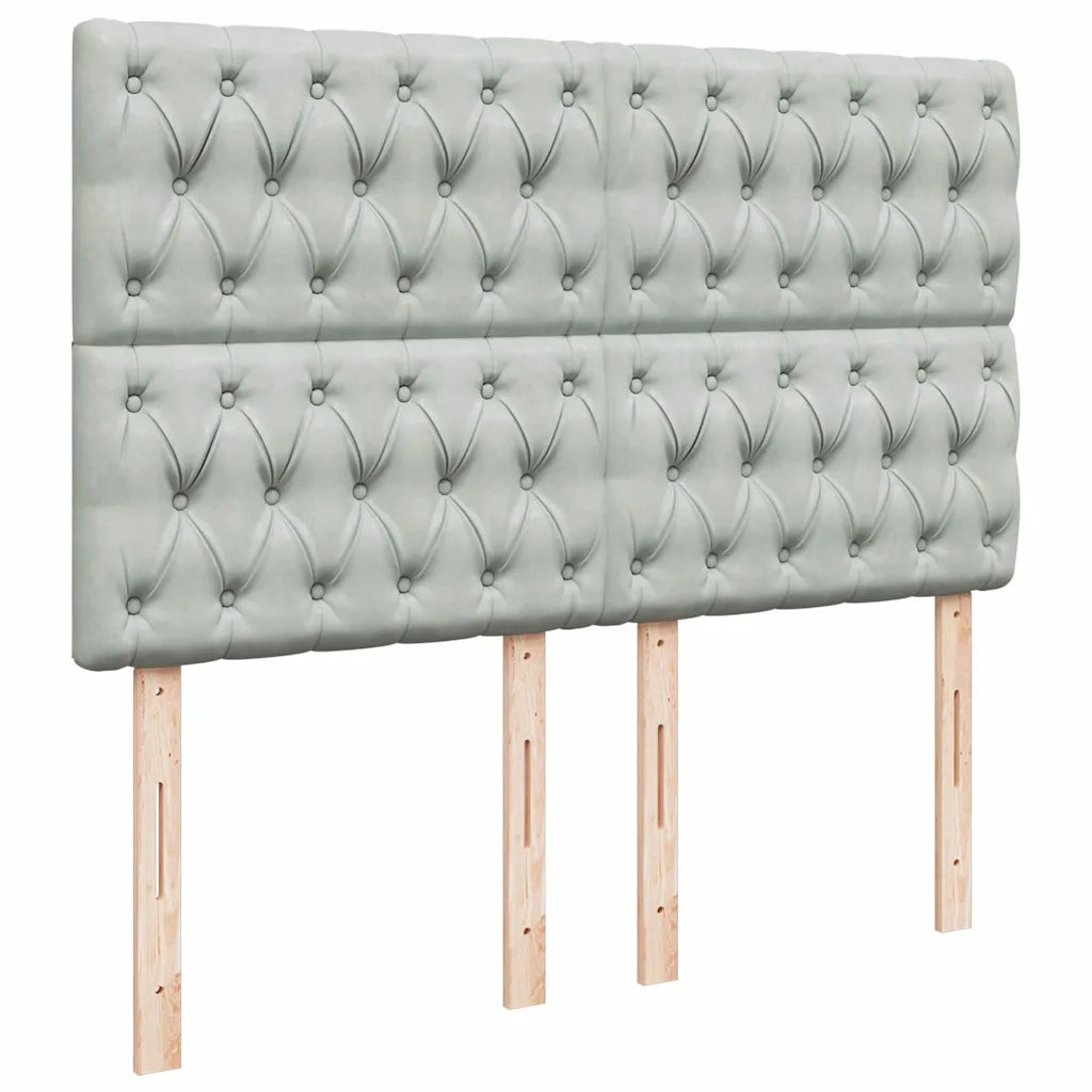 Struttura Letto Pouf con Materassi 140x190 cm Velluto 3313541