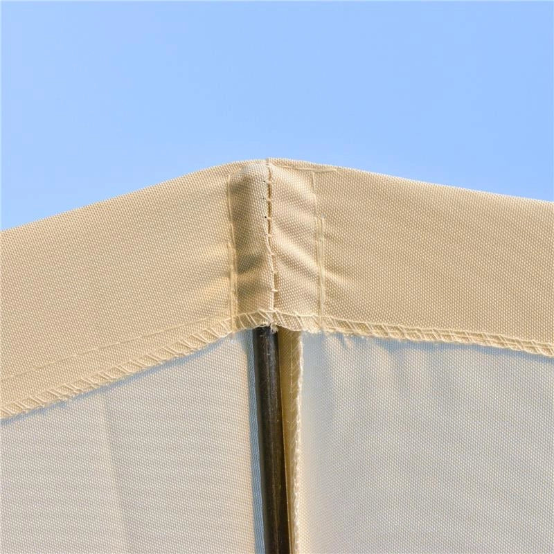 OMBRELLONE DA GIARDINO INCLINABILE E CON MANOVELLA 255 CM BIANCO CREMA