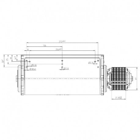Ventola tangenziale EBM QLN65/3000-3038 Motore Destro