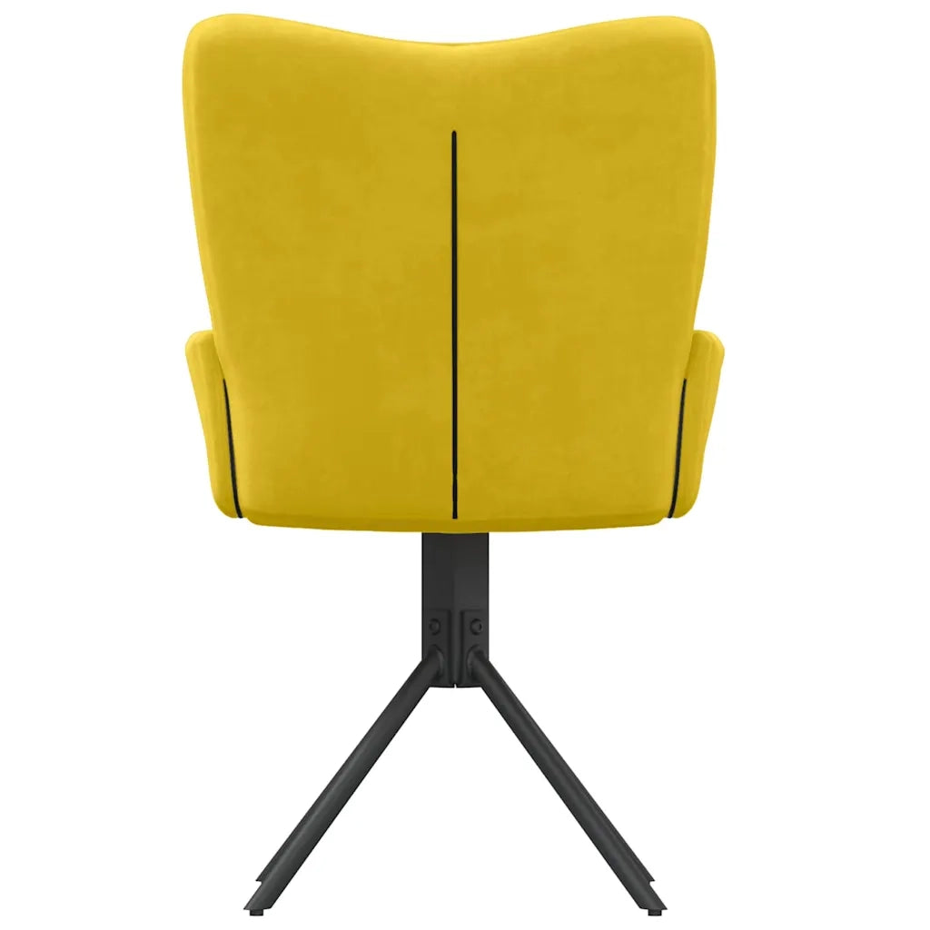 Sedie da Pranzo Girevoli 2 pz Gialle in Velluto cod mxl 29470