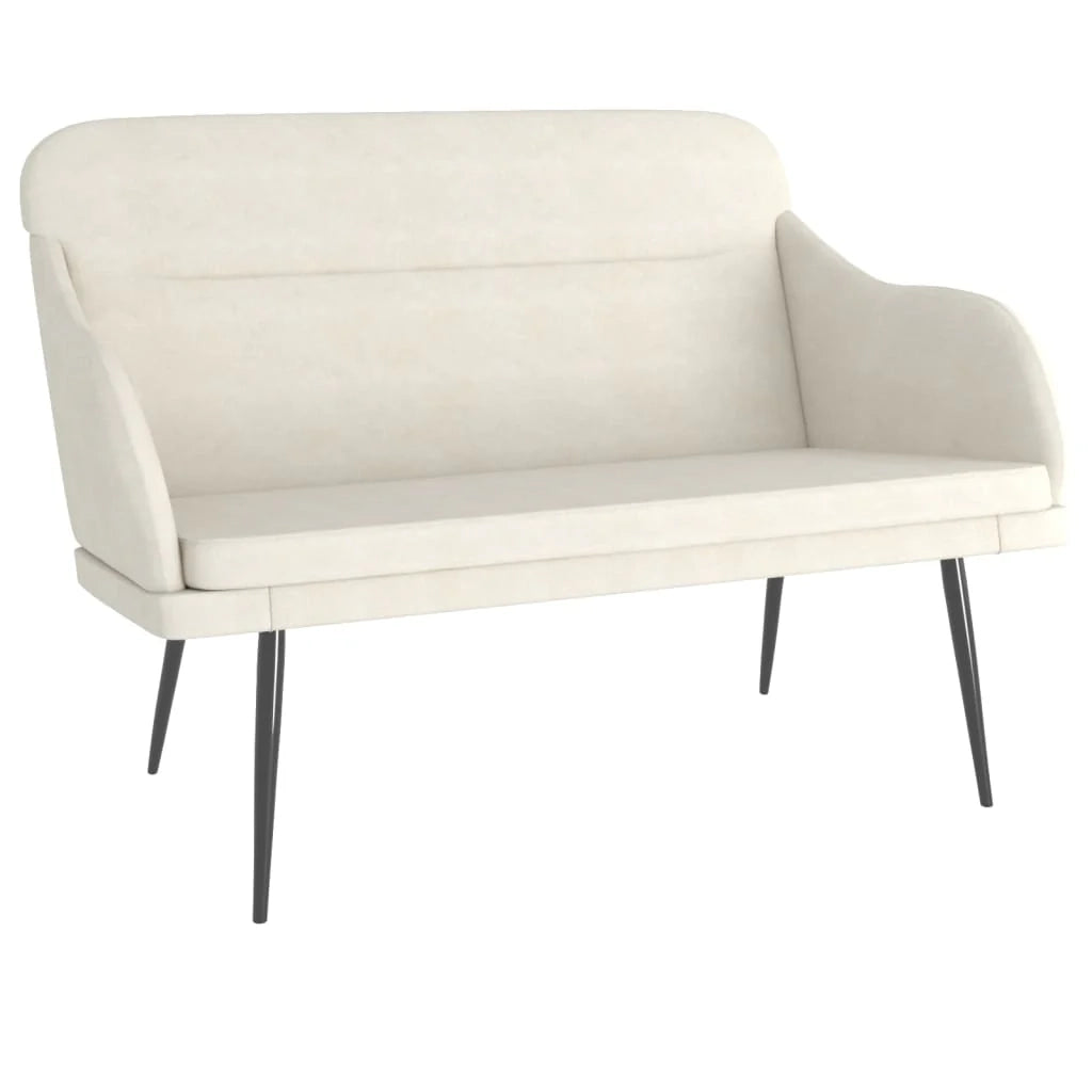 Panca/panca in velluto crema 110 x 76 x 80 cm 02_0010513