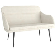 Panca/panca in velluto crema 110 x 76 x 80 cm 02_0010513