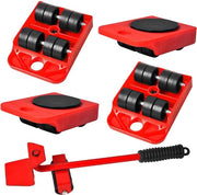 Set di ruote per trasporto mobili 5 pezzi - Sollevatore ruotabile - Lifter per mobili pesanti - Pads ruotabili a 360 gradi - Adatto per divani/armadi - Dimensioni 105 x 80 x 30 mm - Lifter per mobili