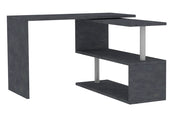 Scrivania con Gamba ad S Girevole 120/65x50x75 cm Volta Ardesia