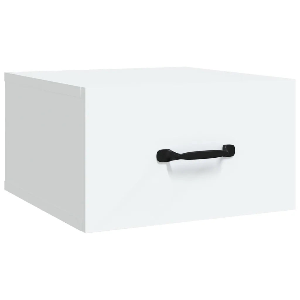 Comodini a Muro 2 pz-Set di 2 Tavolino da notte Bianchi 35x35x20 cm 560987