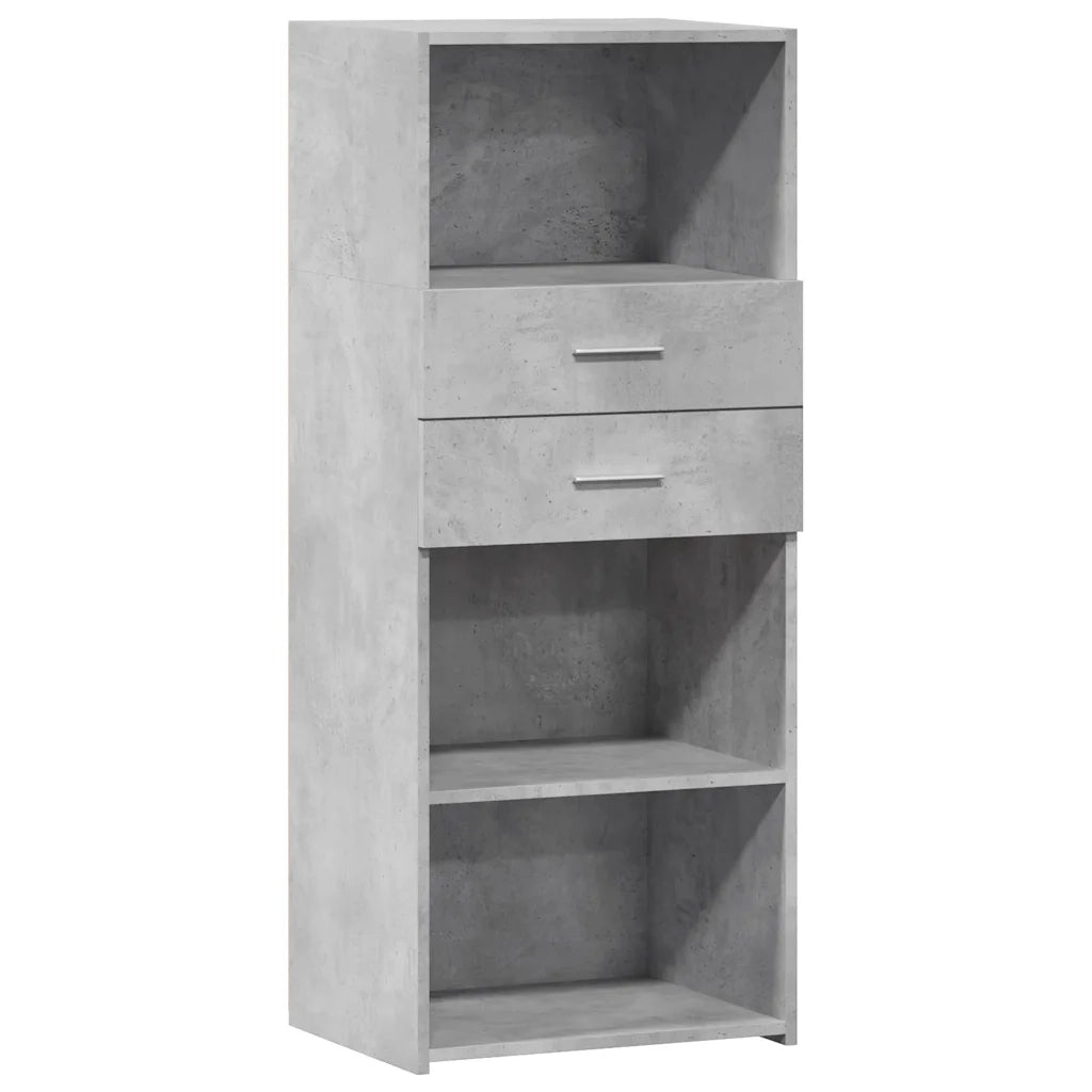 Credenza Grigio Cemento 50x42,5x124 cm in Legno Multistrato 846176