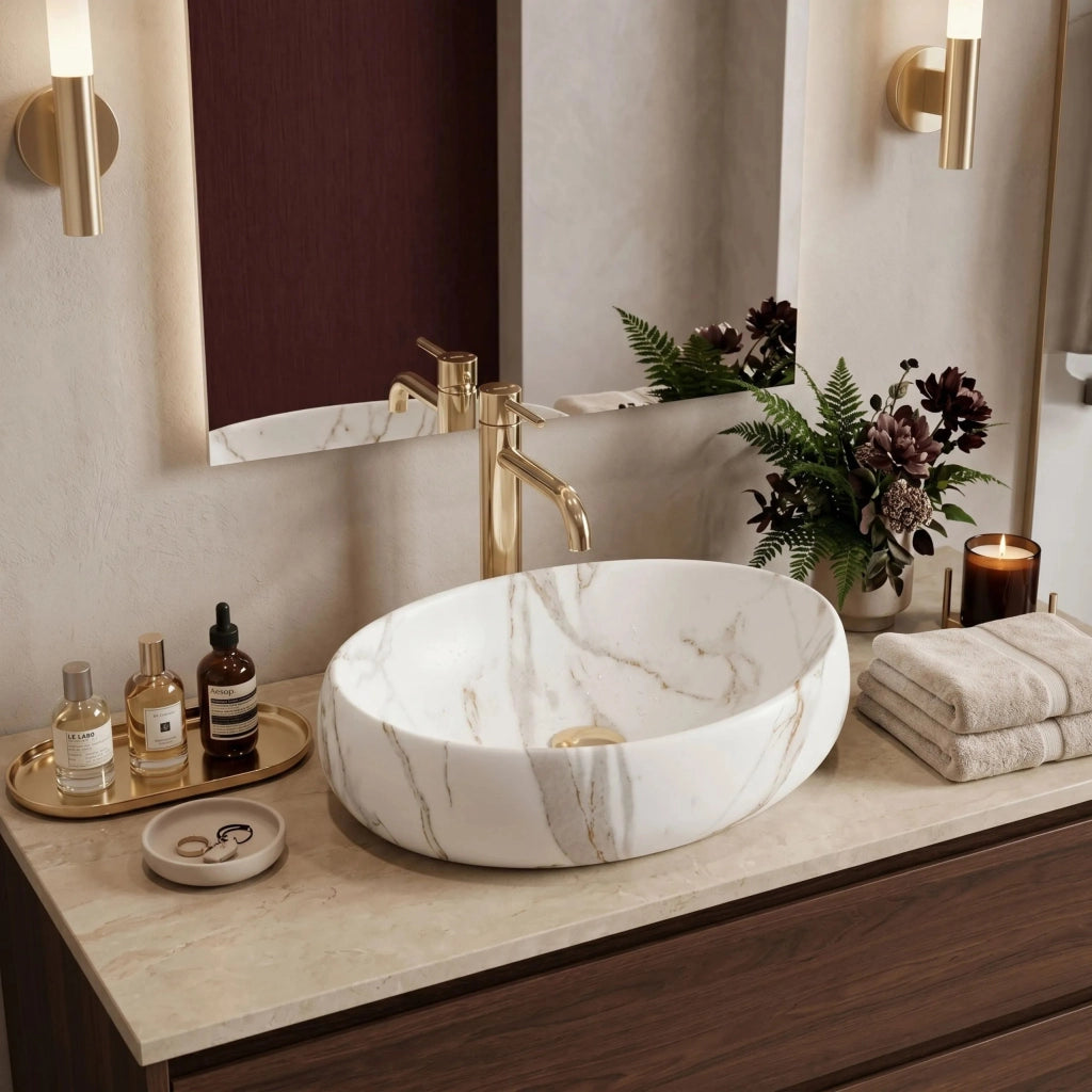 Lavabo Da Appoggio Rea Linda Lava Mat