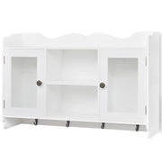Armadietto a Muro | Mobile Pensile in MDF Porta DVD/Libri/Bicchieri