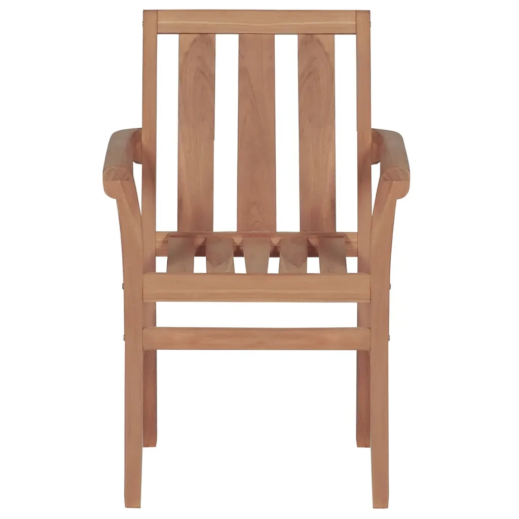 Sedie da Giardino 2 pz con Cuscini Rossi Massello di Teak 3062214