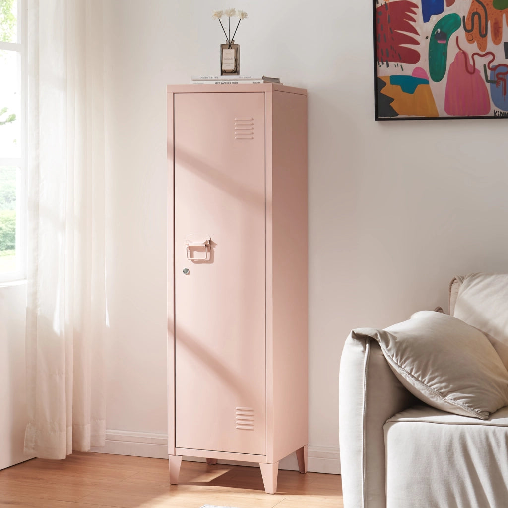 Armadio da Ufficio Kurikka Acciaio Beige Pesca [en.casa]