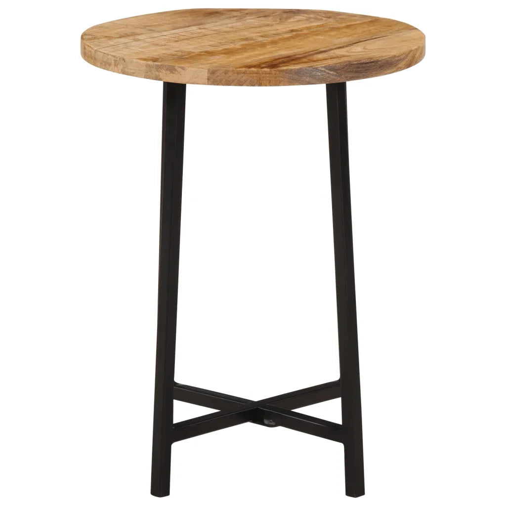 Tavolino da Salotto 35x35x45 cm Legno Massello Mango e Ferro 371970