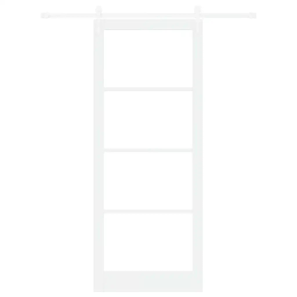 Porta Scorrevole Bianco 93 x 232 cm Legno e metallo 3332376