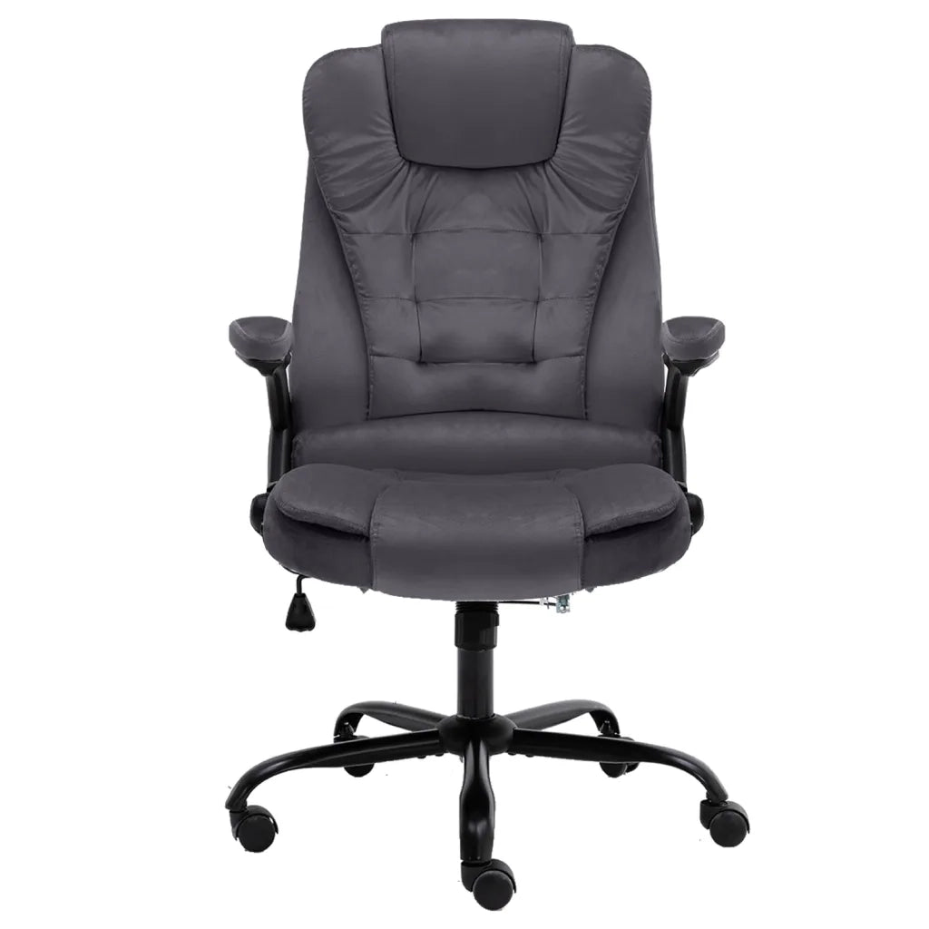 Sedia da Ufficio Grigio Scuro in Velluto 20569