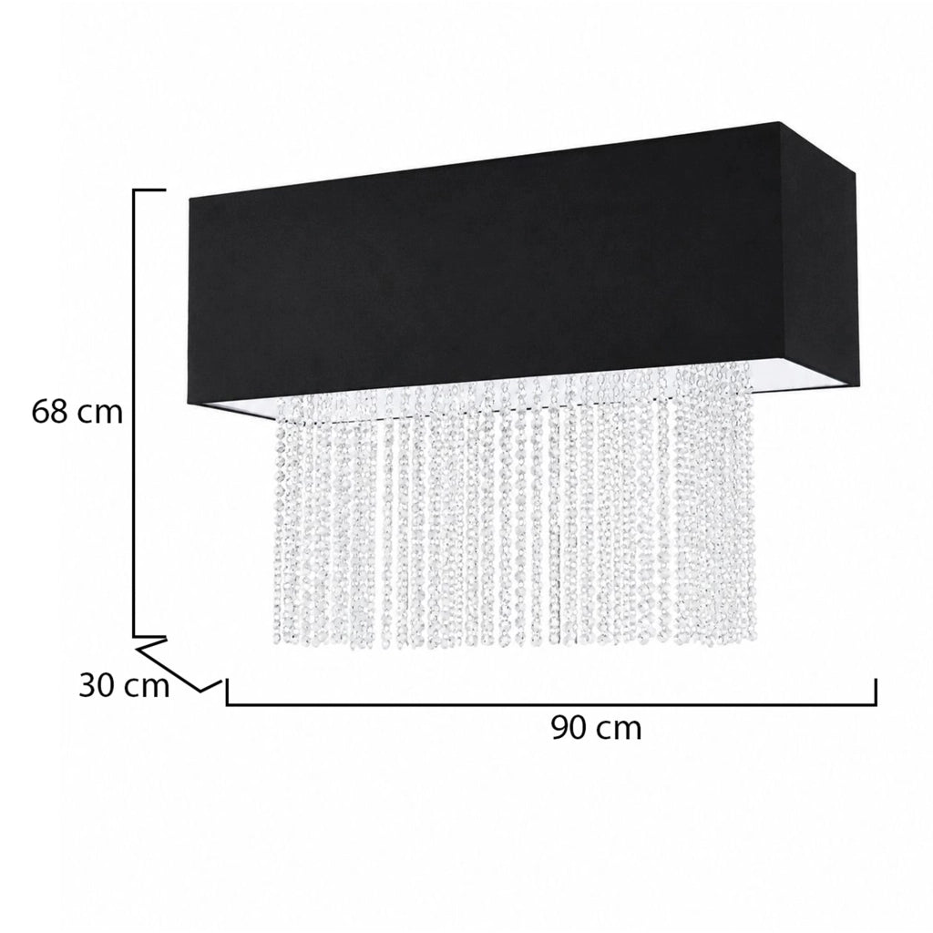 Mossa, Lampada da Soffitto, Nero