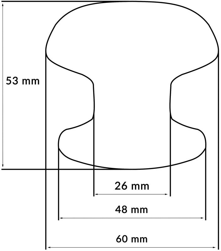 Pomolo fisso per porta SAGUATTI 161/60BB in alluminio oro lucido