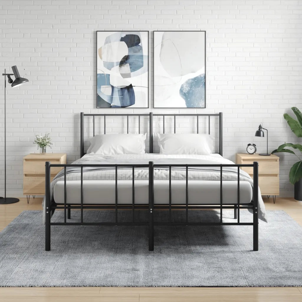 Set di 2 Comodini | Armadio da Notte | Mobiletto da notte Rovere Sonoma 40x35x50 cm in Legno Multistrato