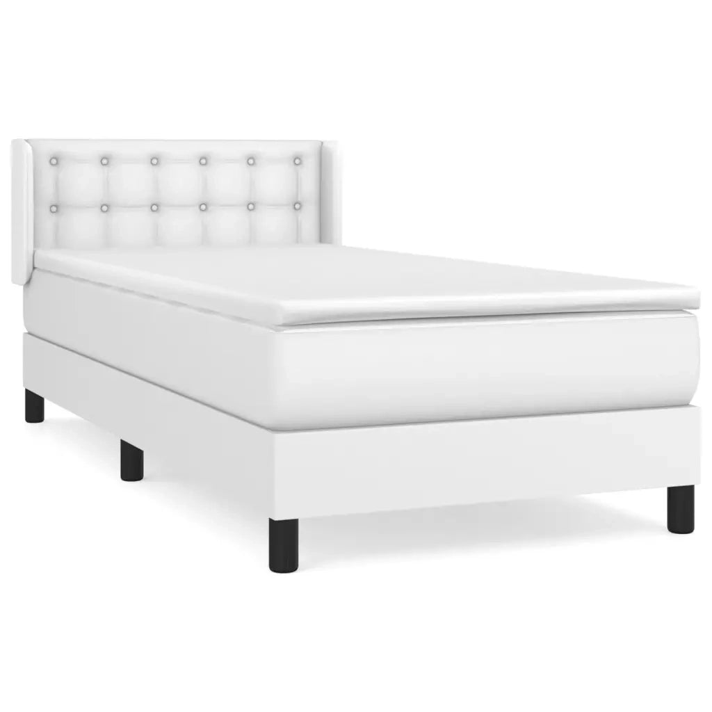 Giroletto a Molle con Materasso Bianco 90x200 cm in Similpelle 3130758