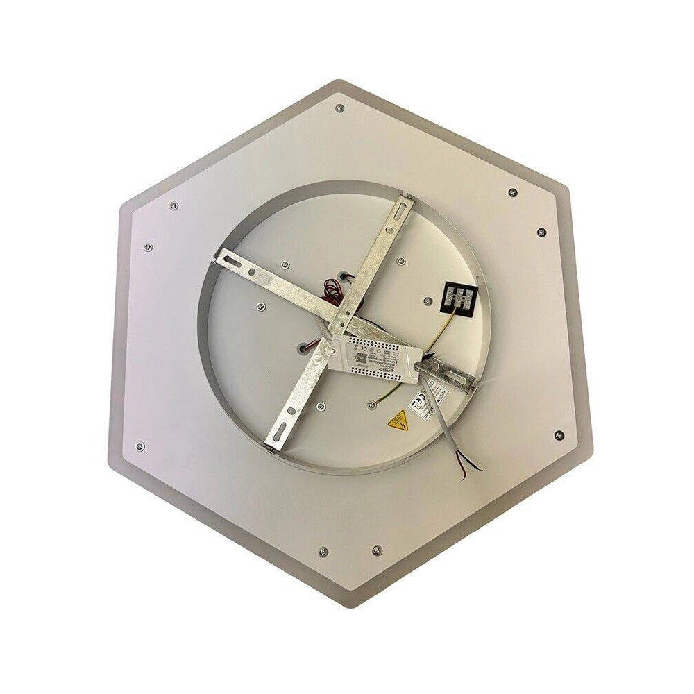 Trade Shop - Plafoniera Led Forma Cubo 3d Da Soffitto 37w Bianca 3 Colorazioni Luce C52-b3c -