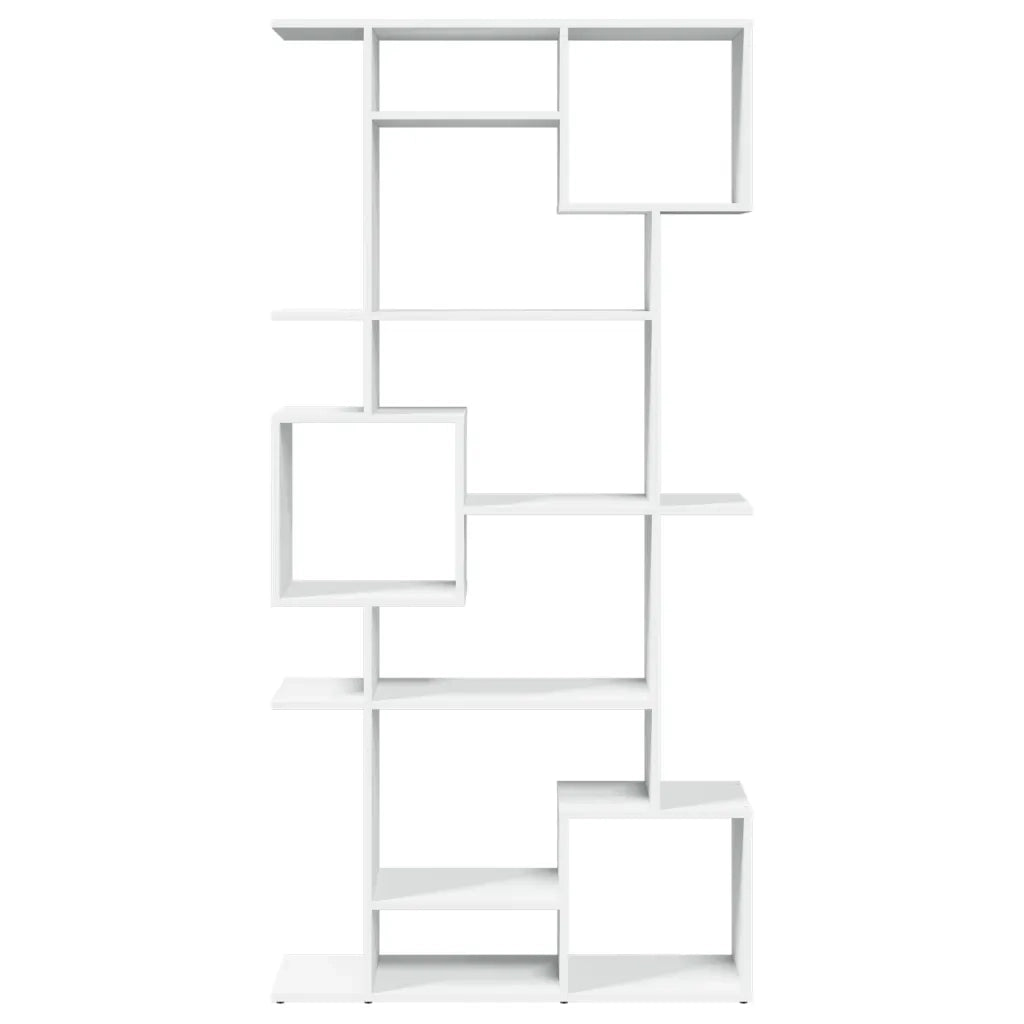 Libreria-Scaffale per Libri-Mobile di Stoccaggio Bianca 92x29x188 cm in Legno Multistrato